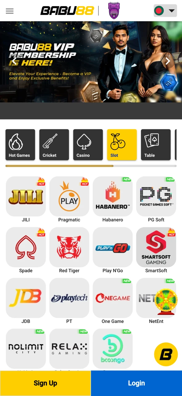 Play casino games in Babu88 app.